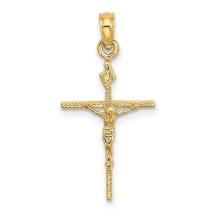 10K INRI Crucifix Charm