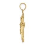 10K Narrow Budded Crucifix Charm - Image 2