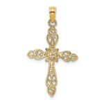 10K Polished Cut-Out Cross Charm