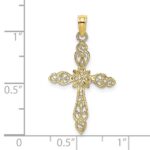 10K Polished Cut-Out Cross Charm - Image 3