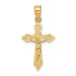 10K W/ Arrow Pointed Ends Crucifix Charm