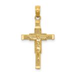 10K Beaded Accent Crucifix Charm