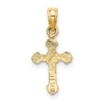 10K Mini Crucifix W/ Fancy Tips Charm - Image 4