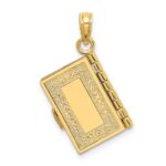 10K 3-D Moveable Santa Biblia Book/Spanish Bible Charm - Image 4