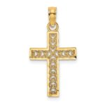10k D/C Filigree Cross Pendant