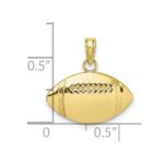 10K Engraveable Football Charm - Image 3