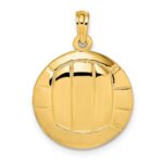 10K Polished VolleyBall Charm