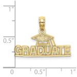 10K Polished GRADUATE Under Cap Charm - Image 3