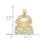 10K CANCER Zodiac Charm - Image 3