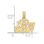 10k I HEART MY SHERIFF Charm - Image 3