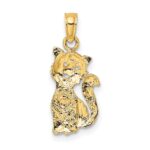 10k Two-Tone Cat w/ Heart Charm - Image 4