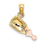10k Two-Tone Baby Bottle Charm - Image 4