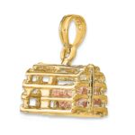 10K Two-tone 3D Lobster Trap W/Moveable Lobster Pendant - Image 5