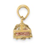 10K Two-tone 3D Lobster Trap W/Moveable Lobster Pendant - Image 2