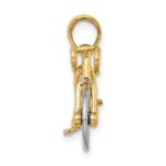 10k w/Rhodium 3-D Ten Speed Bicycle Charm - Image 2