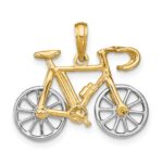 10k w/Rhodium 3-D Ten Speed Bicycle Charm - Image 4