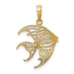 10k w/ Rhodium Cut-Out Angelfish Charm - Image 4
