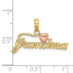 10k Two-Tone GRANDMA w/ Heart Charm - Image 3