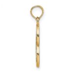 10K w/ Rhodium LIVE LOVE LAUGH In Heart Charm - Image 2