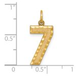 10ky Casted Large Diamond Cut Number 7 Charm - Image 3