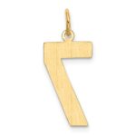 10k Large Polished Number 7 Charm - Image 4