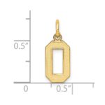 10k Small Satin Number 0 Charm - Image 3