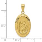 10k Saint Christopher Medal Pendant - Image 3