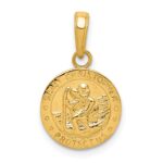 10K Saint Christopher Medal Charm