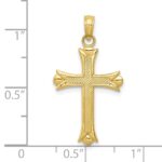 10K Fleur De Lis Cross Pendant - Image 3