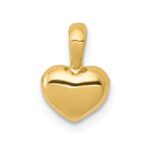 10K Polished 3D Puffed Heart Charm