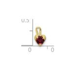10ky January Synthetic Birthstone Heart Charm - Image 4