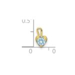 10ky March Synthetic Birthstone Heart Charm - Image 4