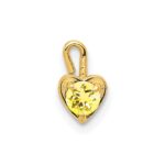 10ky November Synthetic Birthstone Heart Charm
