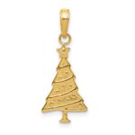 10K Polished Christmas Tree Pendant