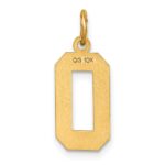 10ky Casted Medium Diamond-cut Number 0 Charm - Image 4
