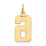 10ky Casted Medium Diamond-cut Number 6 Charm - Image 4