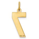 10ky Casted Medium Diamond-cut Number 7 Charm - Image 4