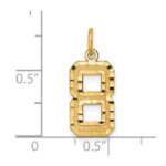 10ky Casted Medium Diamond-cut Number 8 Charm - Image 3