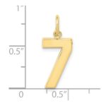 10k Medium Polished Number 7 Charm - Image 3