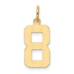 10k Medium Polished Number 8 Charm - Image 4