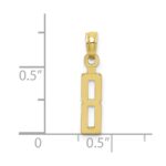 10K Number 8 Block Charm - Image 3