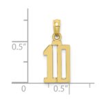 10K Number 10 Pendant - Image 3