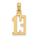 10K Number 13 Pendant