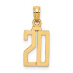 10K Number 20 Pendant