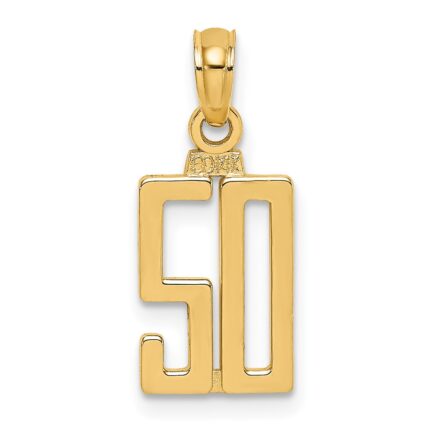 10K Number 50 Pendant