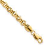 10k 7.5in 5mm Polished Fancy Rolo Link Bracelet