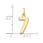 10k Small Polished Number 7 Charm - Image 3