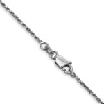 10k White Gold 1.15mm D/C Machine Made Rope Chain - Image 3