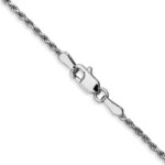 10k White Gold 1.3mm D/C Machine Made Rope Chain - Image 3