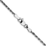 10k White Gold 1.6mm D/C Machine Made Rope Chain - Image 3
